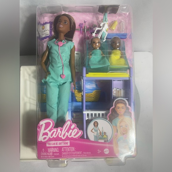 Barbie You Can Be Anything Baby Doctor Doll Playset with 2 Babies 2023 Pediatric - Picture 1 of 7